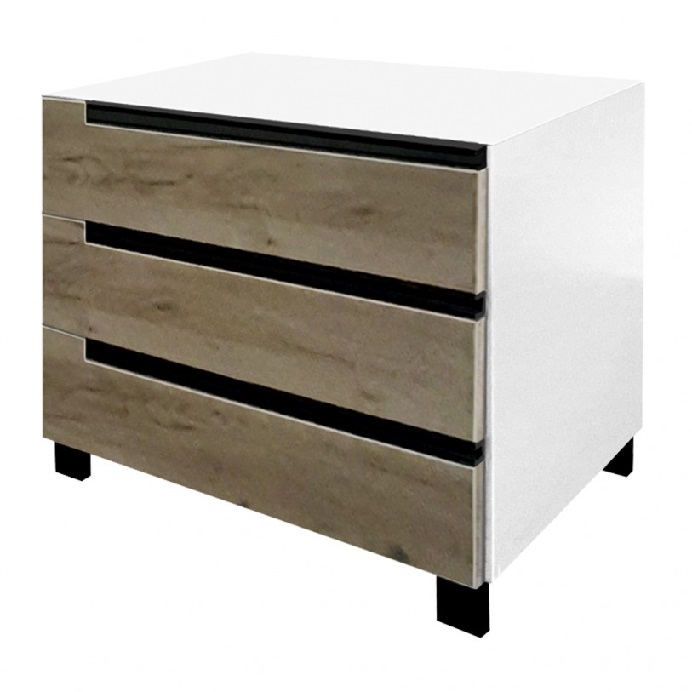 Comoda Santa Fe II, alb/stejar kraft