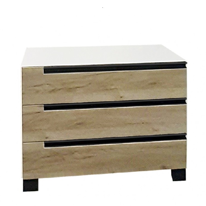 Comoda Santa Fe II, alb/stejar kraft