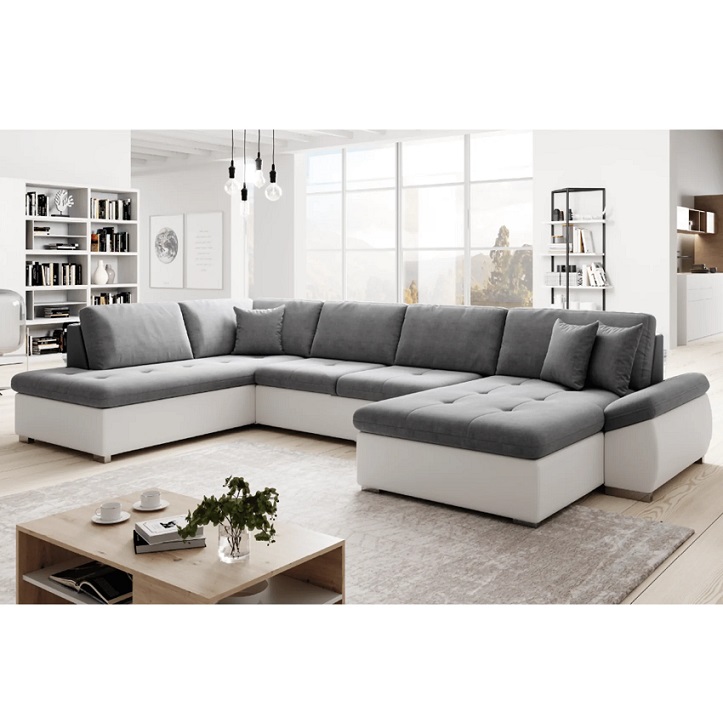 Coltar extensibil MATAR U, alb/gri