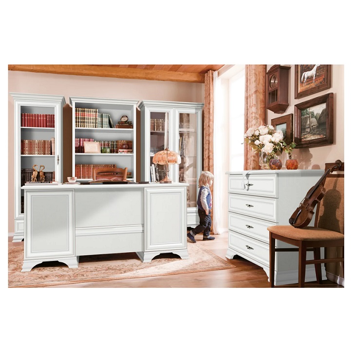 Vitrina KENTAK REG1W1S, alb alpin