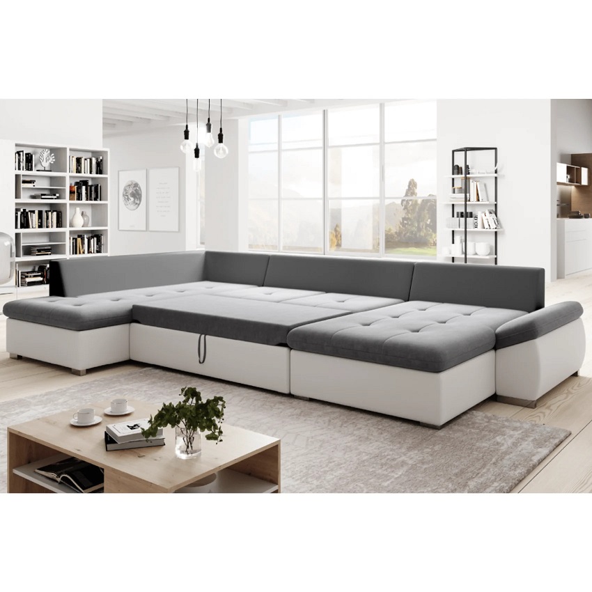 Coltar extensibil MATAR U, alb/gri